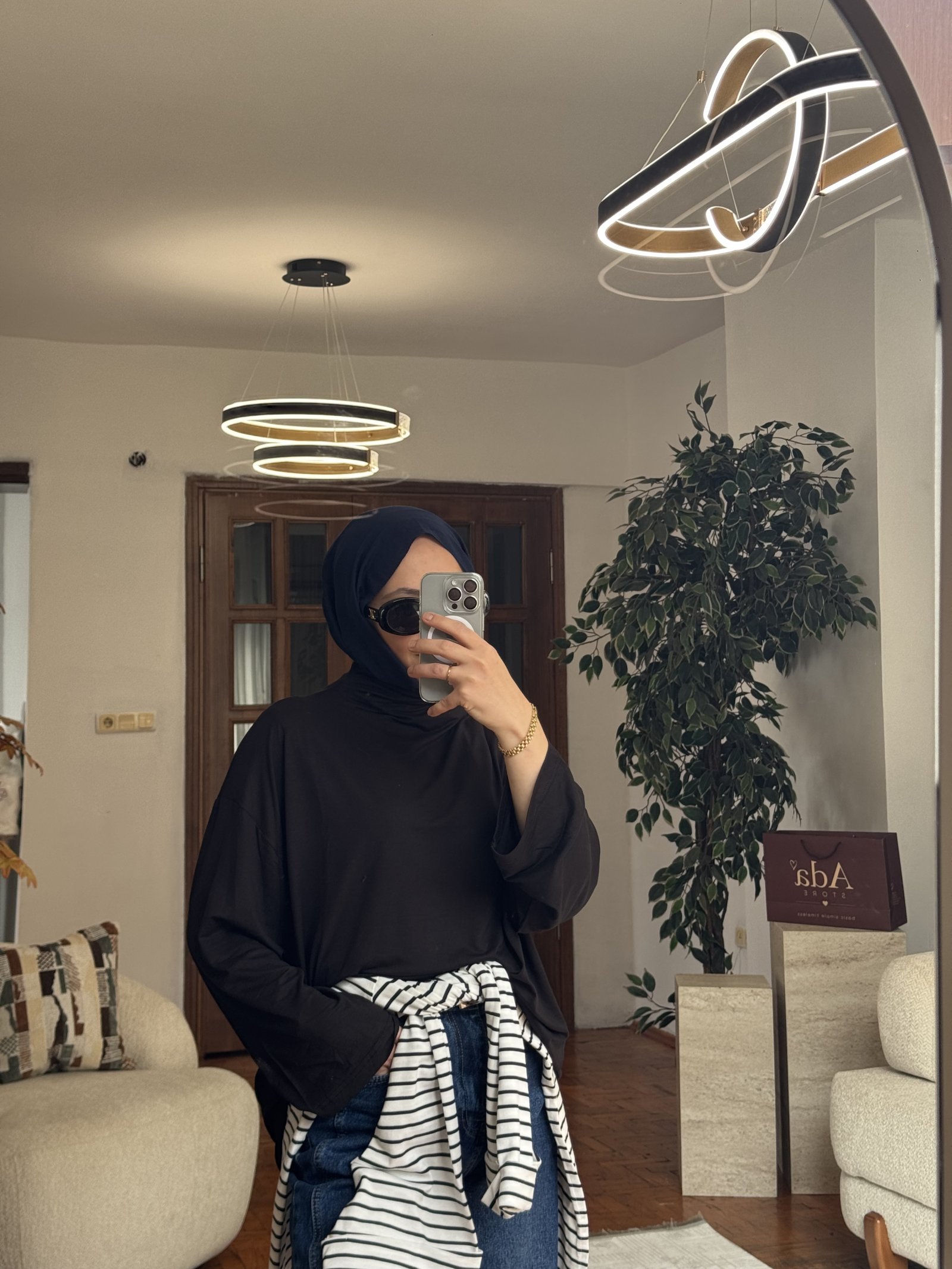 Uzun Kollu Basic Bluz Siyah — görsel 3
