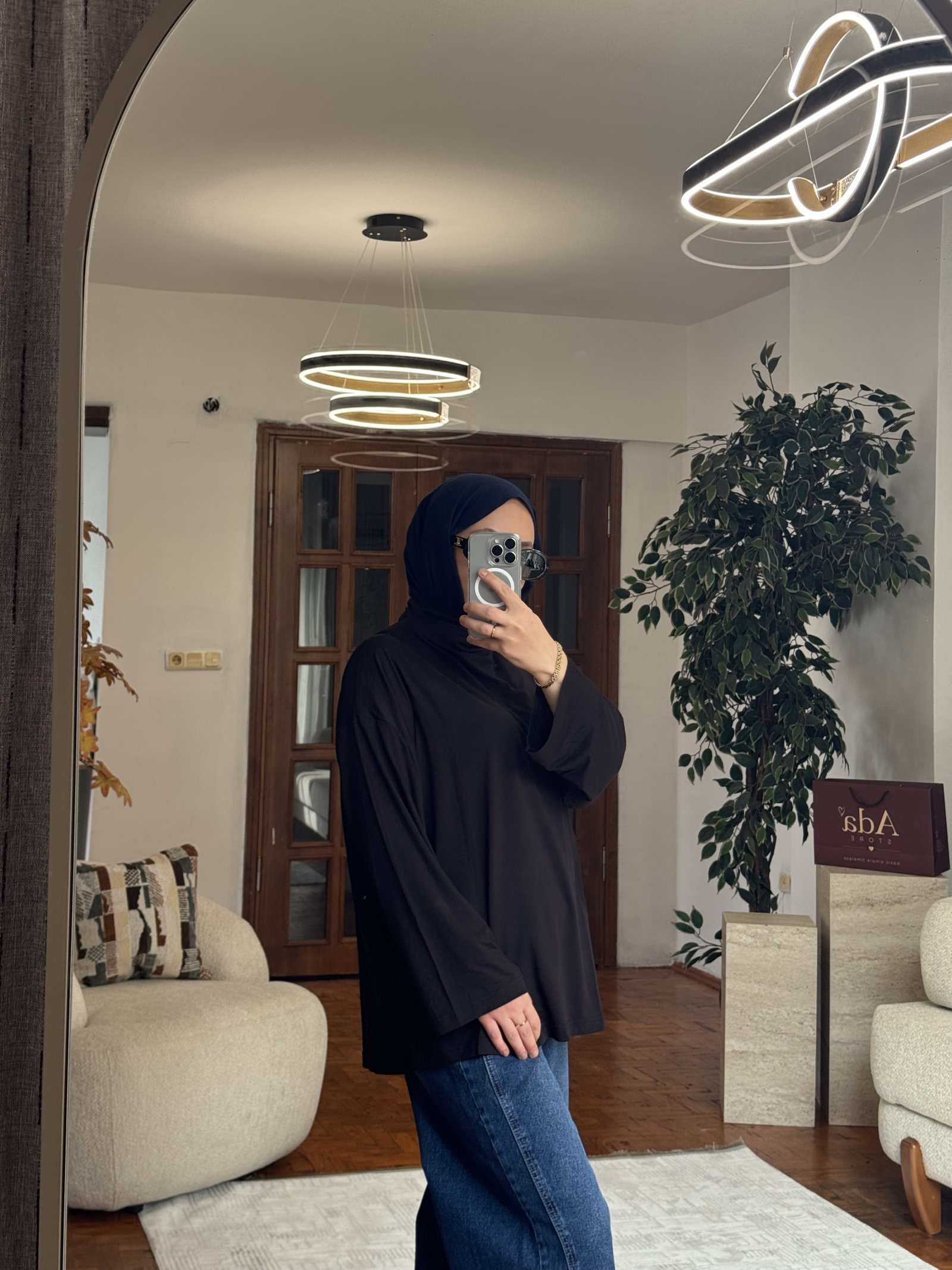 Uzun Kollu Basic Bluz Siyah — görsel 5