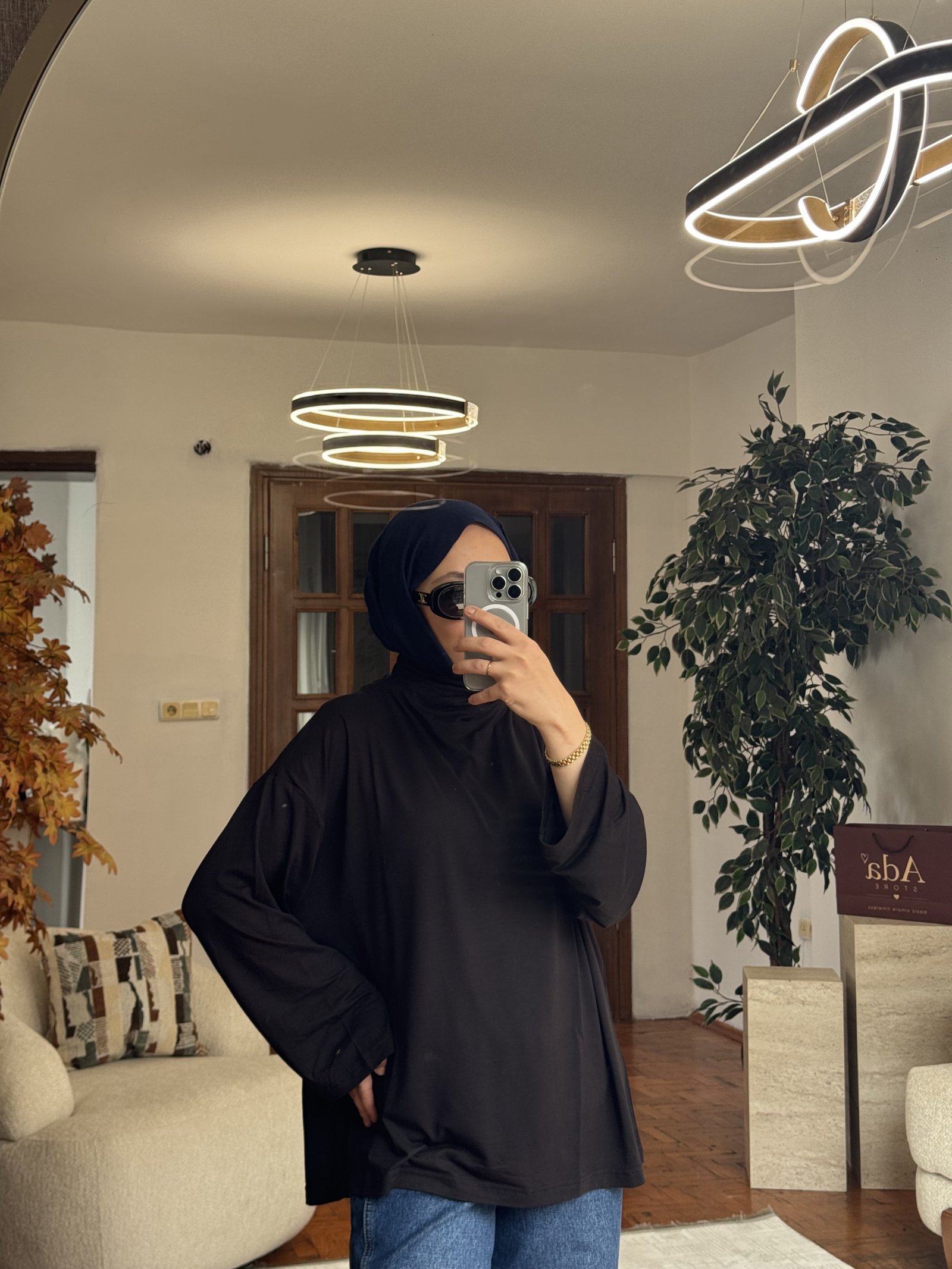 Uzun Kollu Basic Bluz Siyah — görsel 4